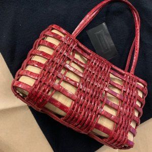 Authentic Nancy Gonzales burgundy crocodile bag